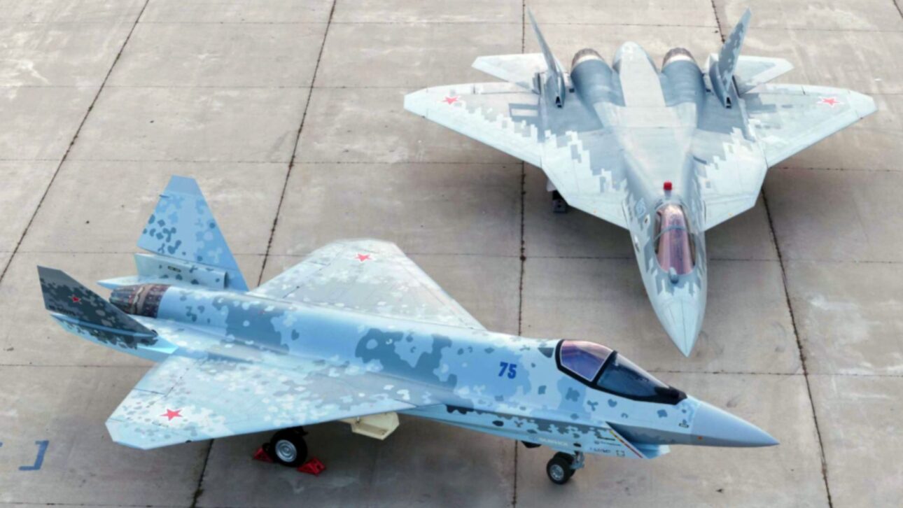 Russia begins prototype of the Su-75 Checkmate, a fifth-generation stealth fighter focused on lower cost and competition with the F-35.