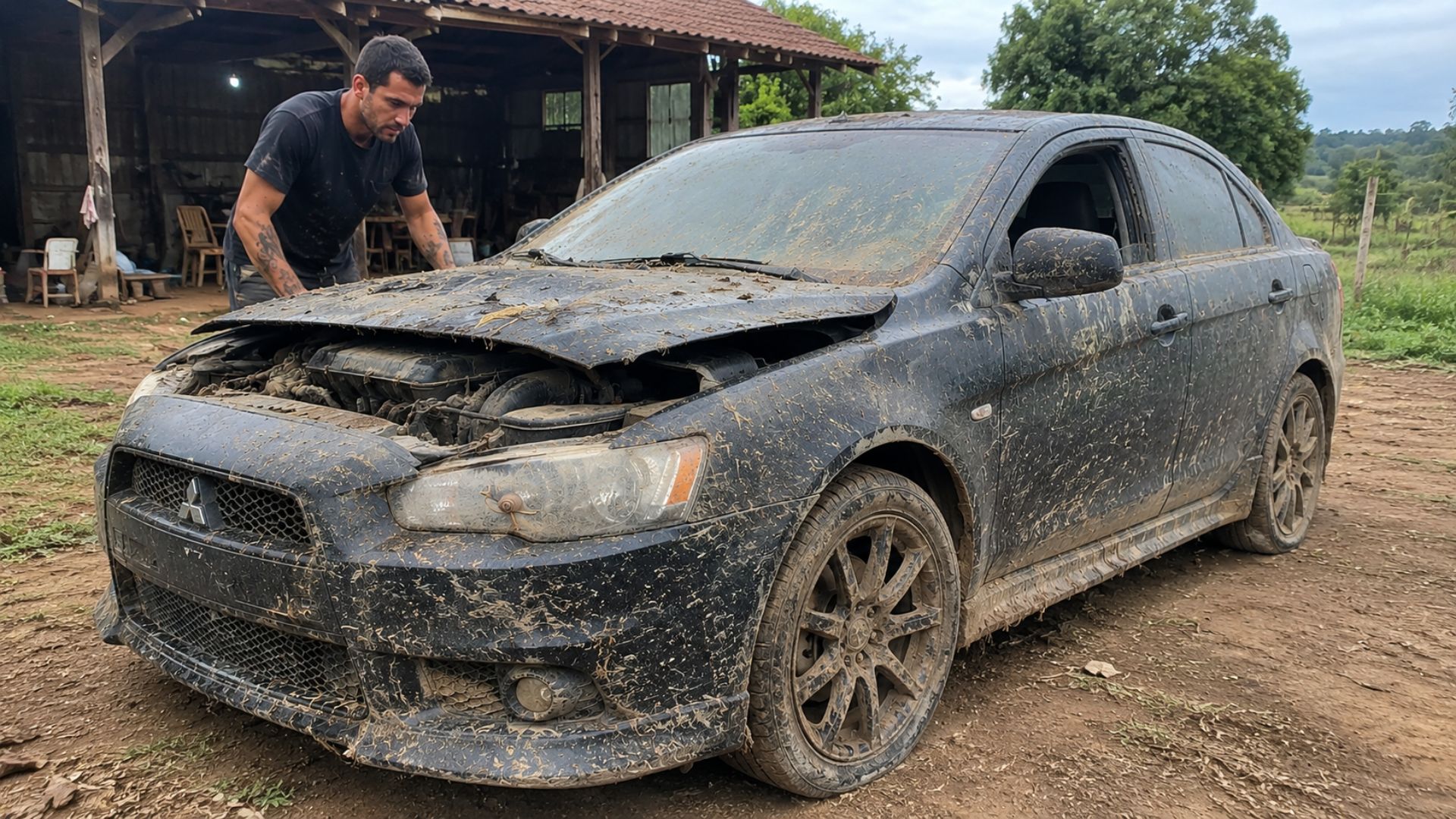 Mitsubishi Lancer abandonado comprado por R$ 2 mil passa por restauração extrema após motor sem óleo, lodo e gasto total de R$ 17 mil.