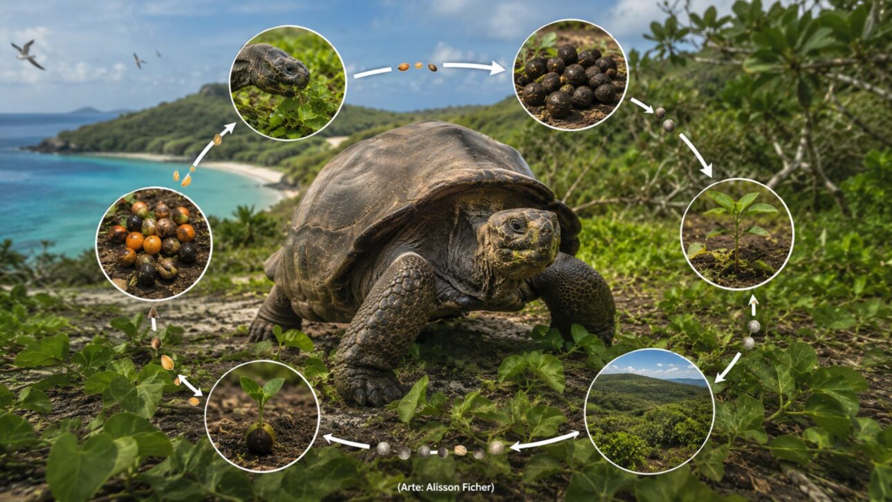 Reintrodução de tartarugas-gigantes em Aride recupera funções ecológicas ausentes havia mais de 180 anos.