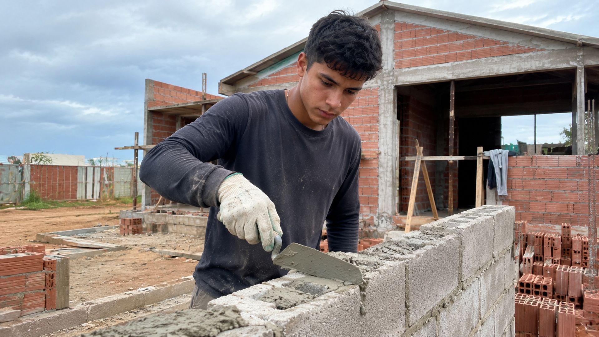 Pedreiro de 22 anos viraliza ao revelar salários da construção civil e alerta para a falta de jovens no setor.