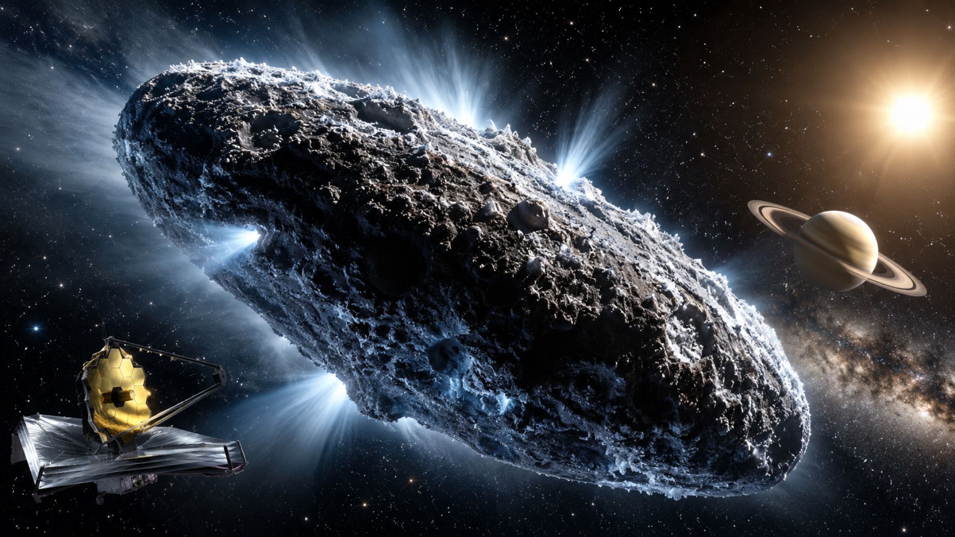 Cometa interestelar 3I/ATLAS pode ter até 12 bilhões de anos e revela composição rara detectada pelo James Webb.