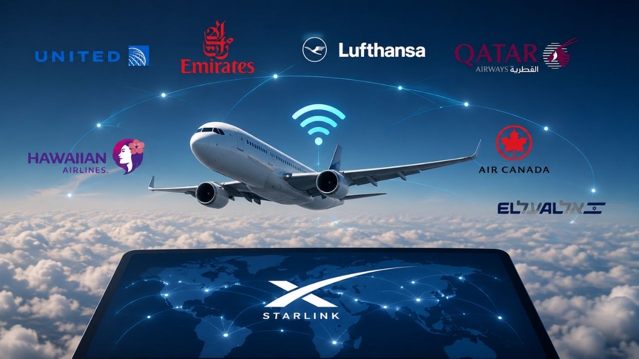 Starlink leva internet de bordo a companhias aéreas com satélites de baixa órbita e enfrenta Amazon.
