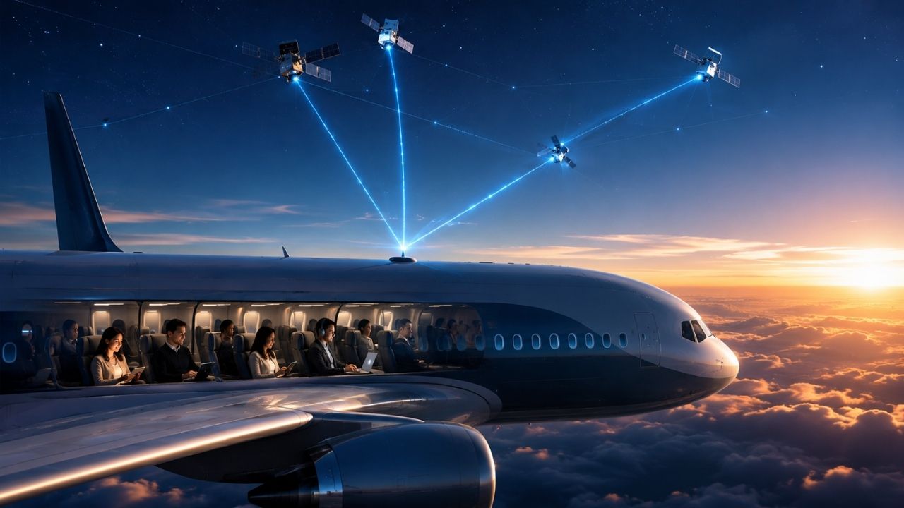 Starlink leva internet de bordo a companhias aéreas com satélites de baixa órbita e enfrenta Amazon.