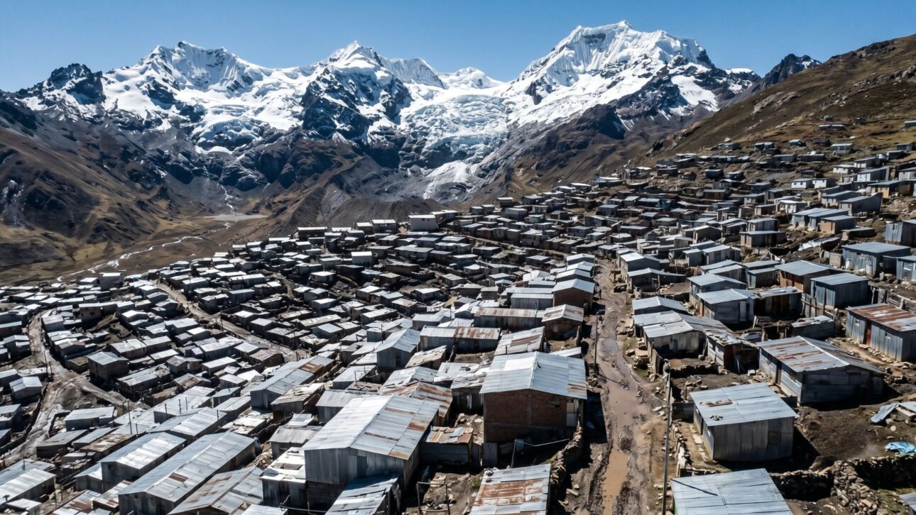 La Rinconada, no Peru, fica a 5.100 metros de altitude, abriga cerca de 50 mil pessoas e é considerada a cidade permanentemente habitada mais alta do mundo.