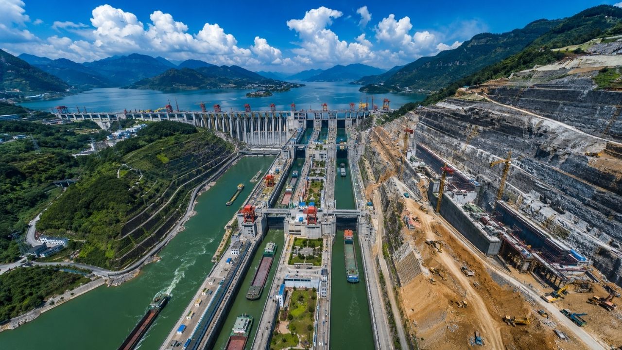 Maior artéria econômica da China ganha megaprojeto de US$ 11,39 bilhões para fazer navios passarem pelas Três Gargantas novas eclusas escavadas na montanha prometem (2)