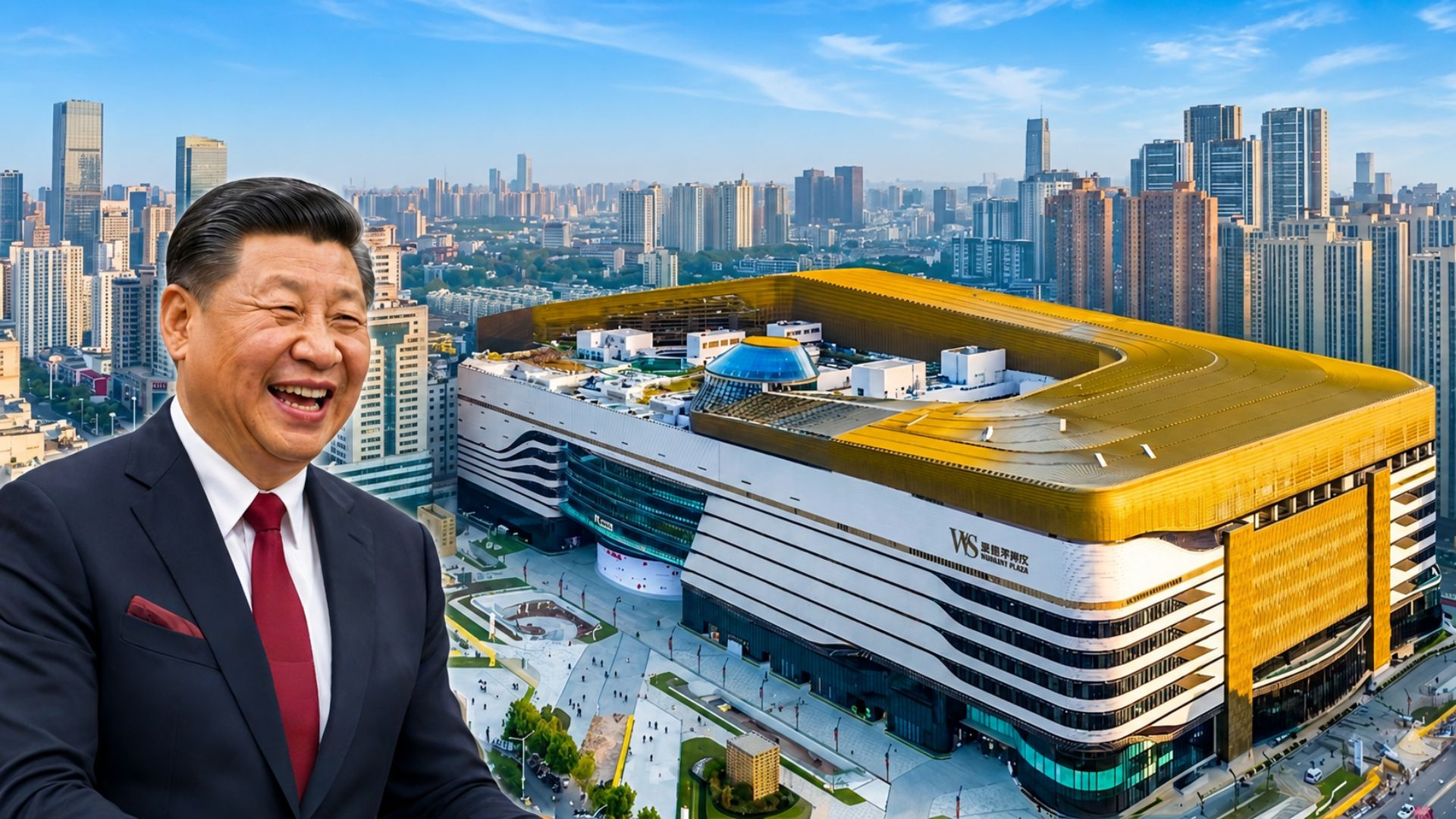 O maior shopping do mundo em um único prédio fica em Wuhan, na China, tem 800 mil m² e abriga centro de equitação na cobertura e pista de esqui coberta.