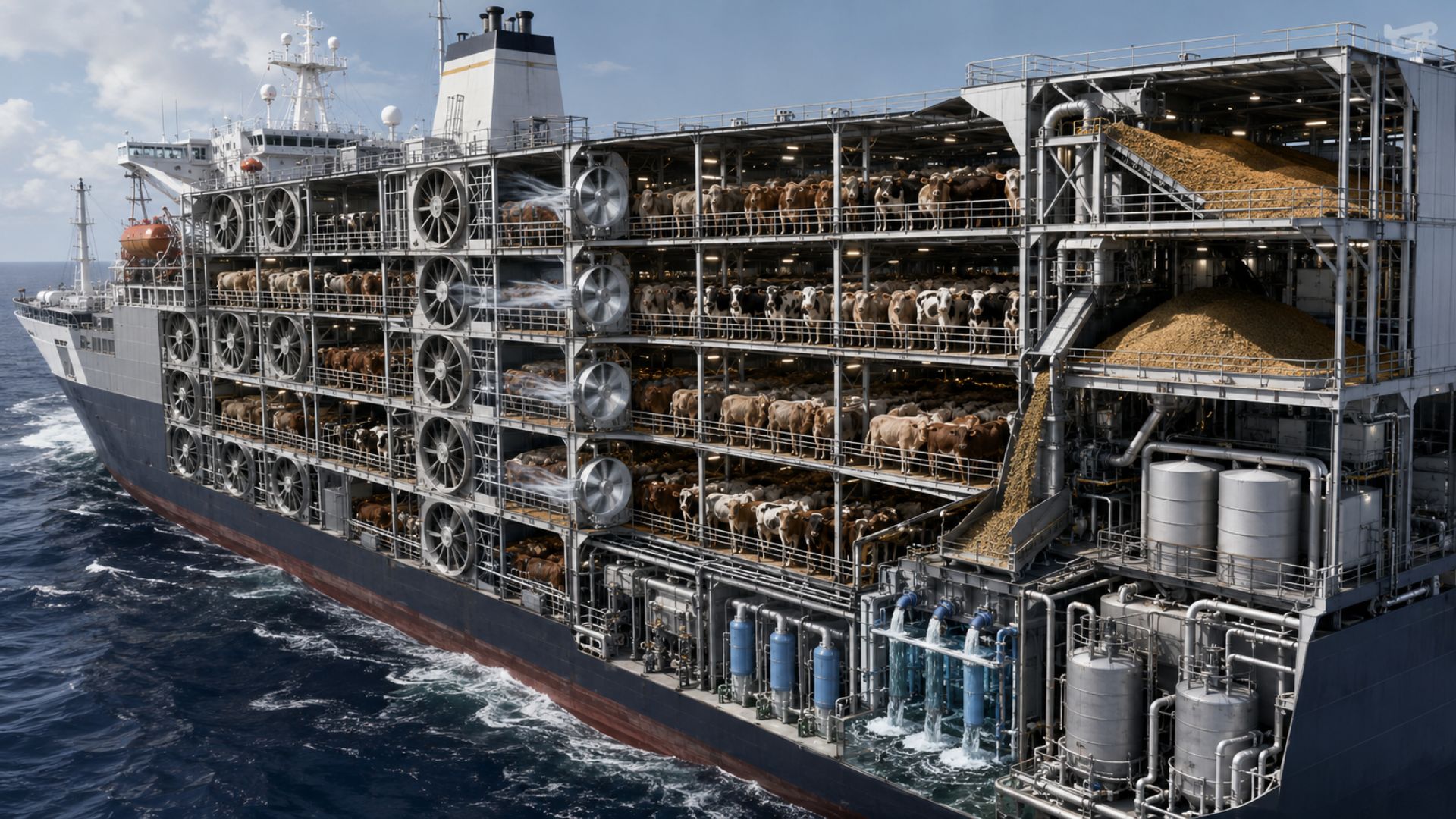 Becrux, hoje Ocean Drover, leva 16 mil animais da Austrália à Indonésia: veja a tecnologia que mantém o gado vivo e a polêmica da exportação viva.
