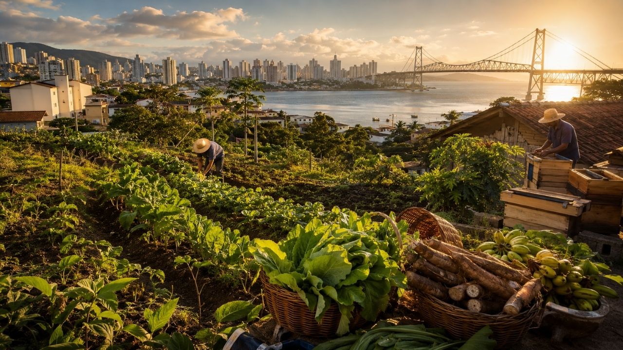 Mesmo sem zona rural oficial, Florianópolis mantém agricultura familiar em Ratones, Ingleses e Ribeirão, produz aipim, mel, ostras e orgânicos, transforma sítios em escola e turismo (1)