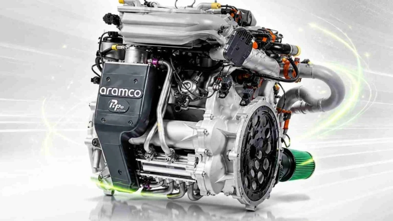 Motor sem cabeçote da Aramco usa motor DHE em híbridos e mira eficiência térmica maior para reduzir consumo.