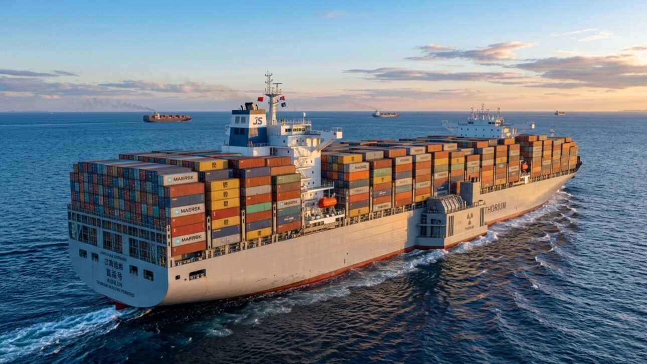 China is designing a container ship with a thorium nuclear reactor that will operate for 40 years without refueling, and the 25,000-container giant from Jiangnan Shipyard will cross oceans without emitting carbon in an industry that burns 300 million tons of fuel per year