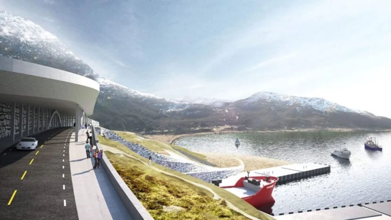 A pesca, a aquicultura, o turismo de cruzeiro e o transporte de cargas no oeste da Noruega dependem do mar. (Foto: Kystverket, Snøhetta, Plomp)