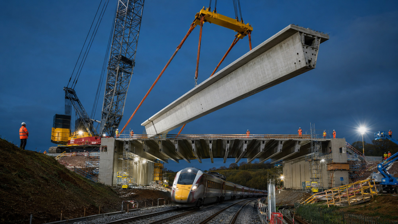 Nova ponte sobre a West Coast Main Line