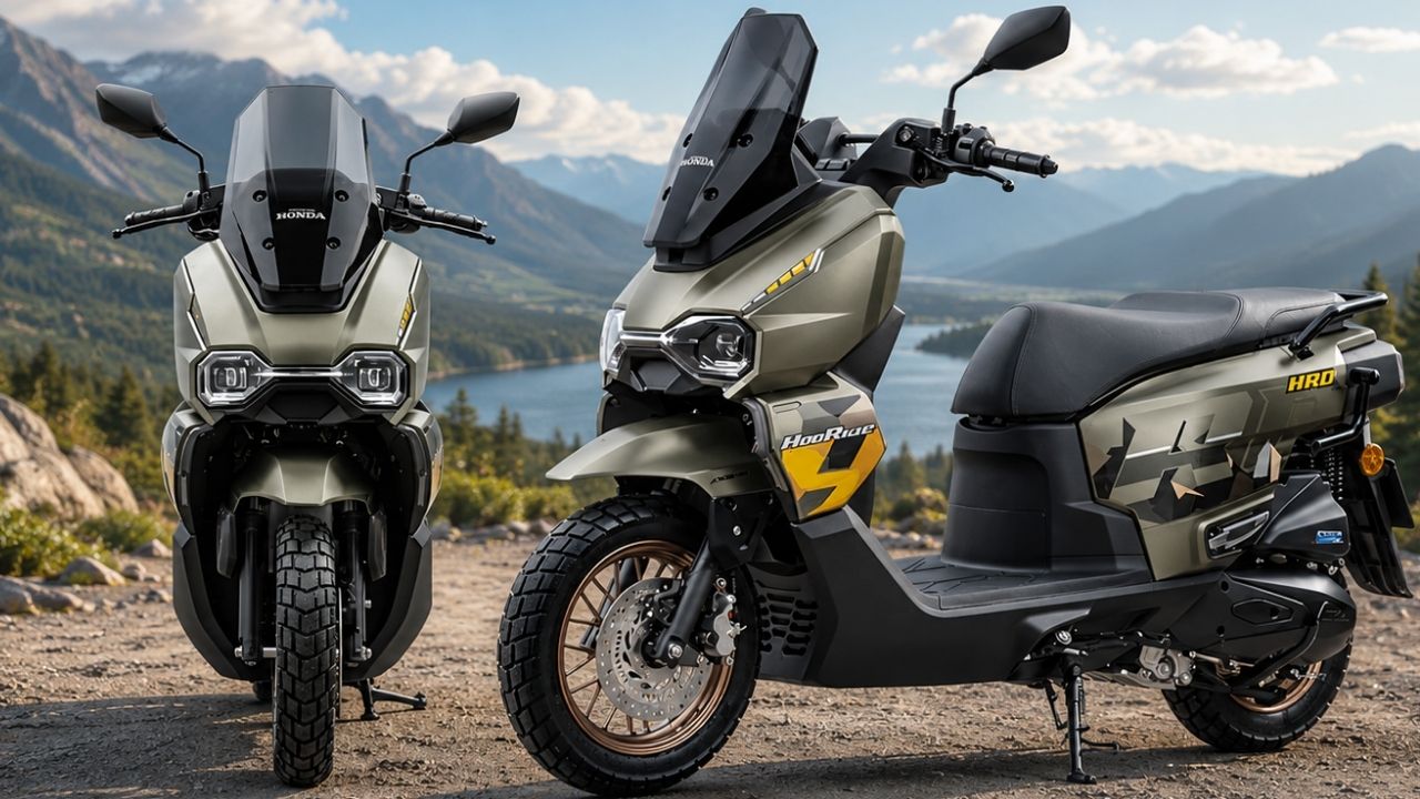 Nova scooter Honda HooRide 125 estreia na China com visual de ADV, rodas de 17 polegadas, painel TFT, Smart Key e consumo de até 47,17 kml, tentando parecer uma X-ADV urbana (4)