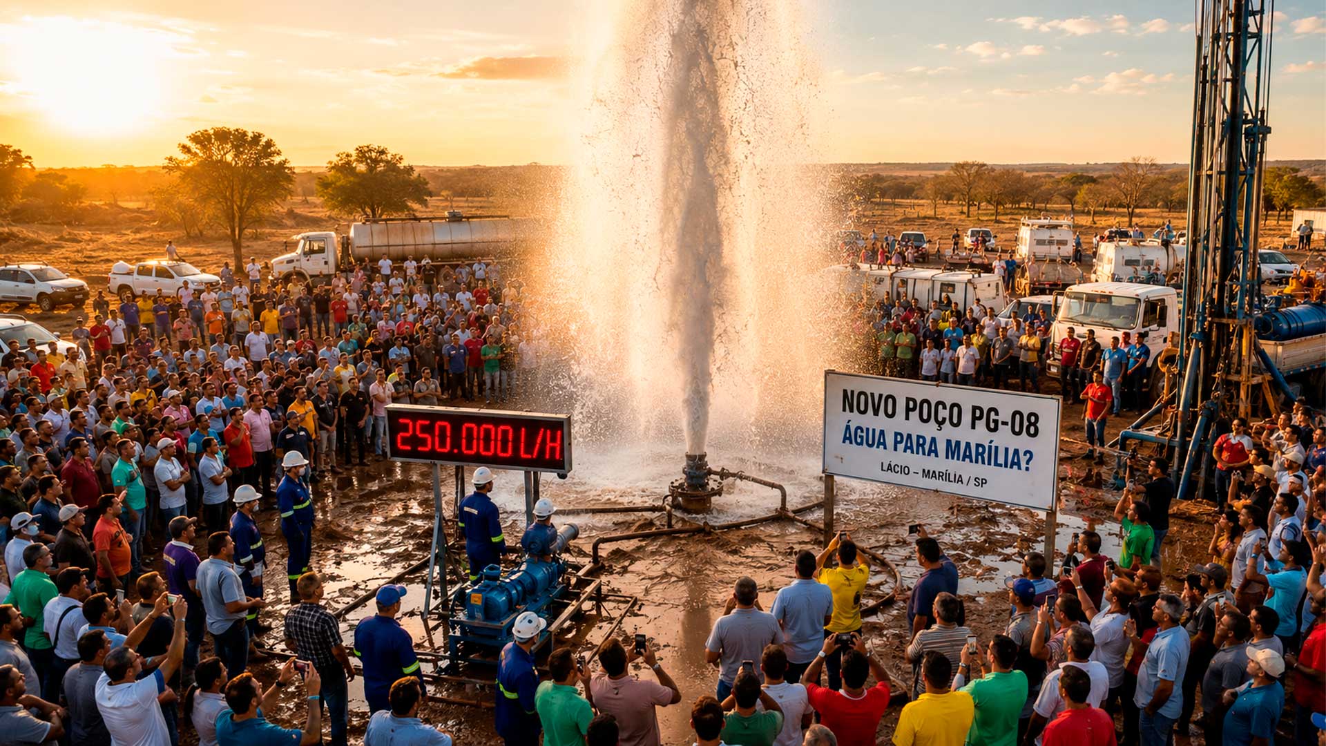 Novo poço profundo PG-08 deve reforçar abastecimento de água nas Zonas Sul e Leste de Marília com captação no Aquífero Guarani