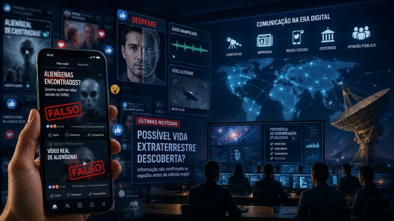 Protocolo sobre alienígenas orienta cientistas sobre vida inteligente, consulta internacional e deepfakes.