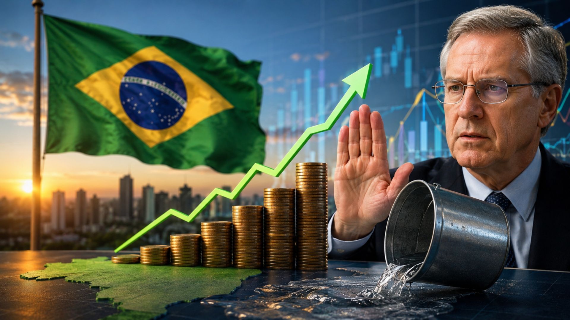 O Brasil cresceu mais que o esperado em 2026, mas um economista alerta que investir só 16,5% do PIB, ante os 20% necessários, ameaça a sustentação do crescimento.