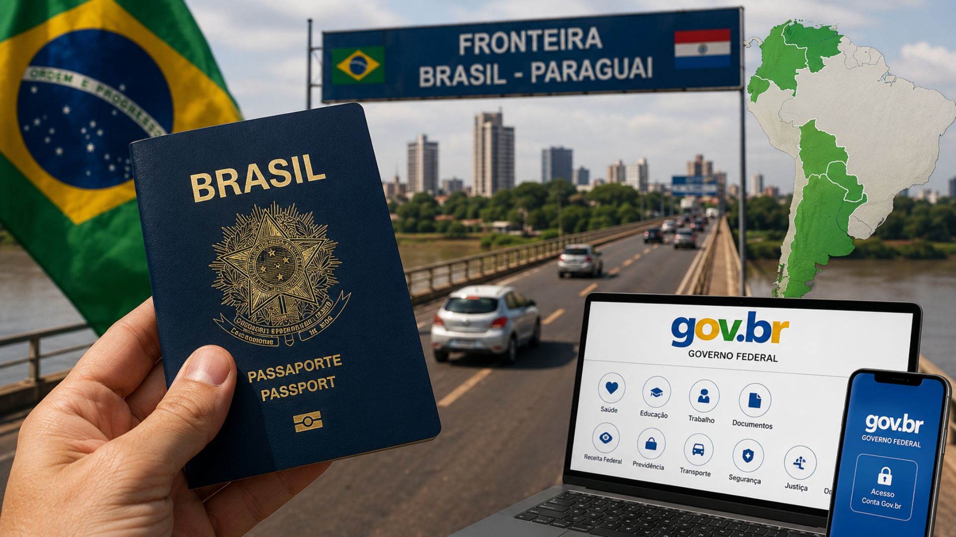 O Brasil emite a nova identidade, a CIN, no consulado em Assunção, no Paraguai; o documento dispensa passaporte em 8 países e abre 5 mil serviços digitais.