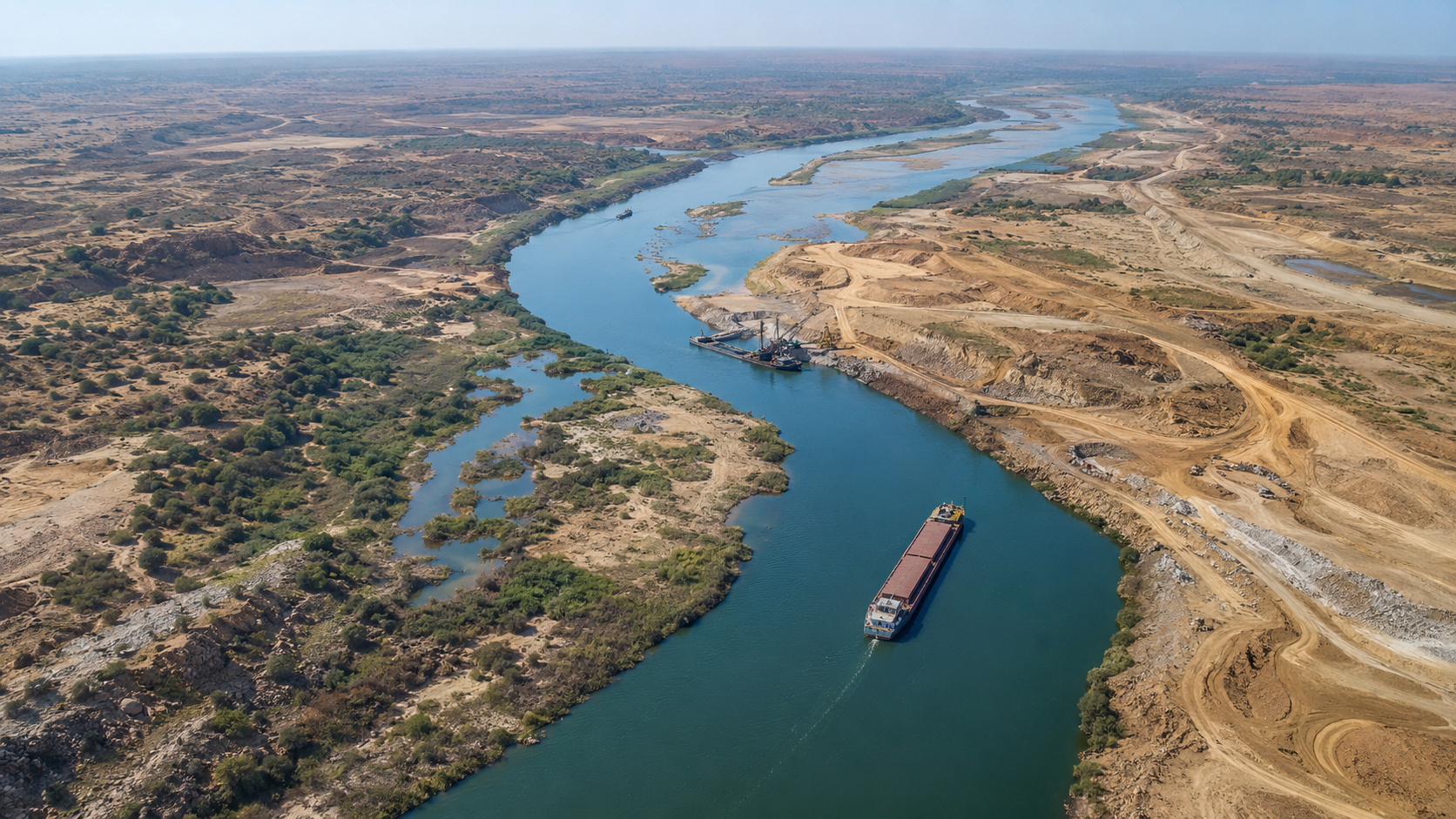 Corredor fluvial de US$ 800 milhões vai ligar o Mali ao Atlântico por quase 900 km e pode cortar em até 60% o custo logístico de um país sem saída para o mar.