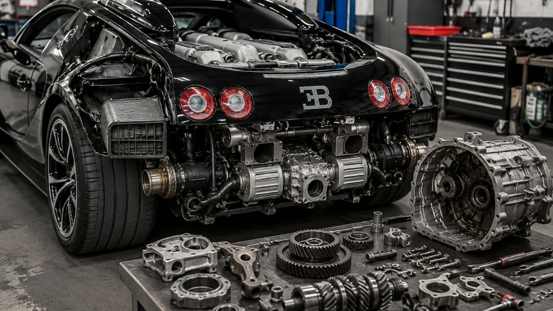 Mark McCann pagou quase US$ 1,2 milhão num Bugatti Veyron, mas a caixa de câmbio do supercarro está arruinada e nem a Bugatti faz o conserto.