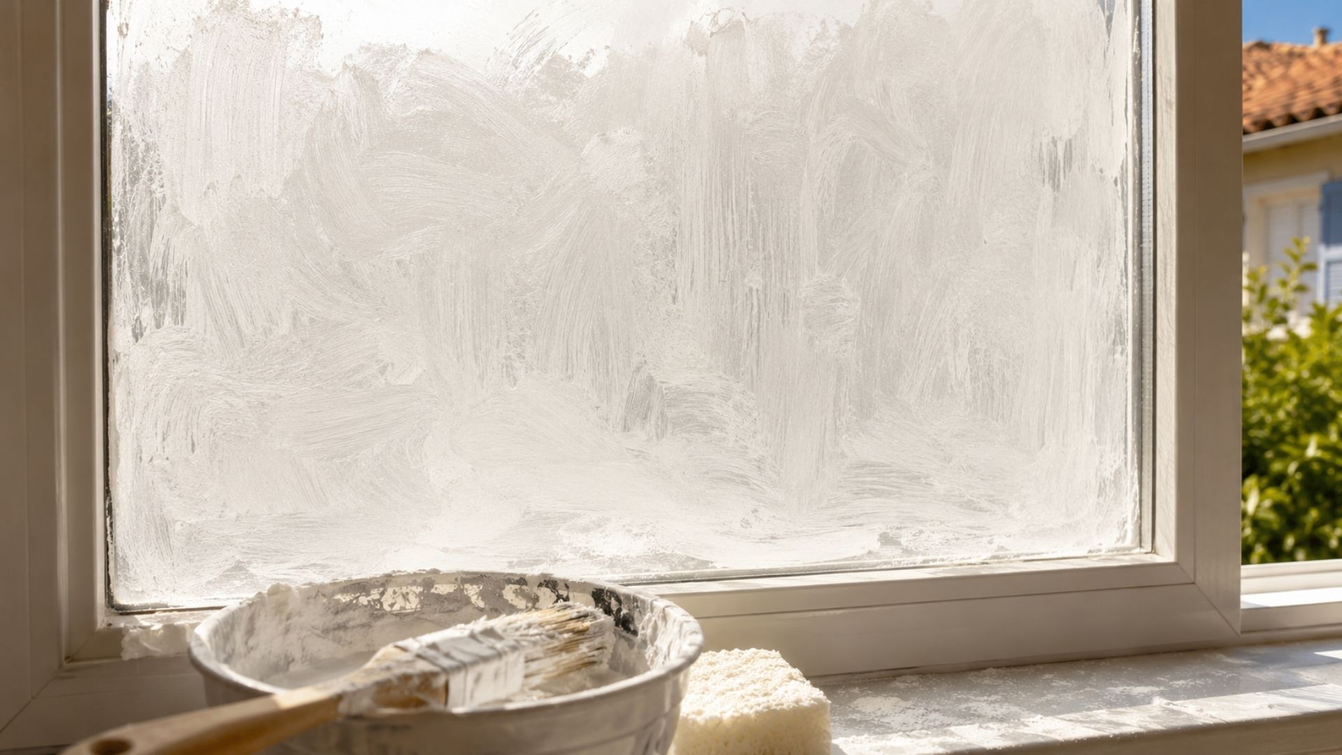 Onda de calor de junho de 2026 esgota o blanc de Meudon na França: pó de giz nas janelas baixa vários graus em casa, sem ar-condicionado.