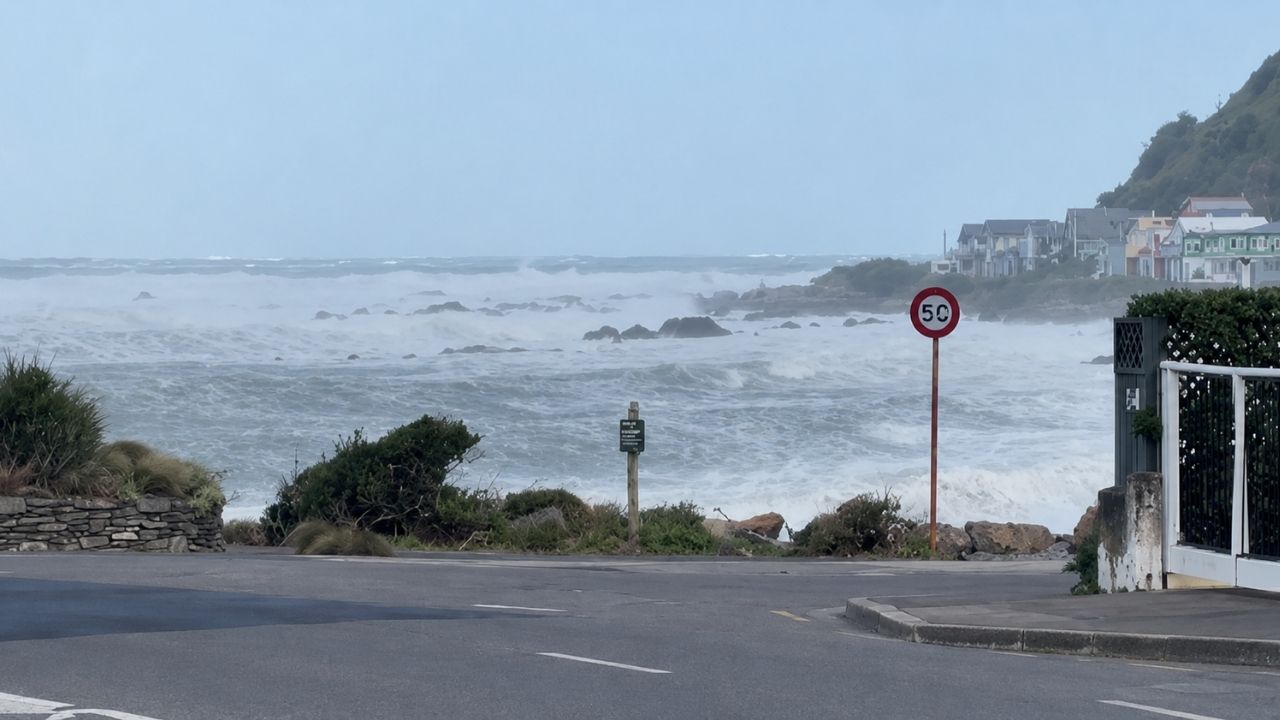 Ondas de 11 metros levam Wellington a estado de emergência; áreas costeiras são esvaziadas e moradores buscam terrenos elevados.