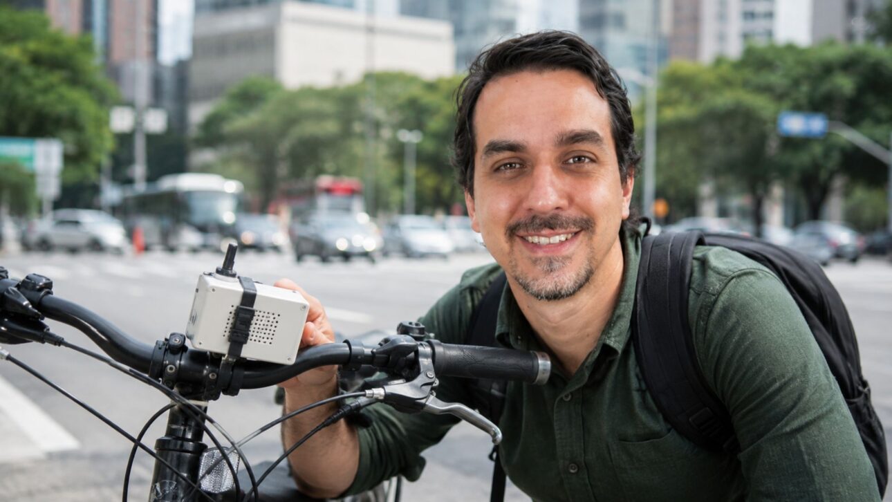 A low-cost sensor on cyclists' handlebars measured air pollution on routes in São Paulo: USP research shows that the route changes how much you breathe.