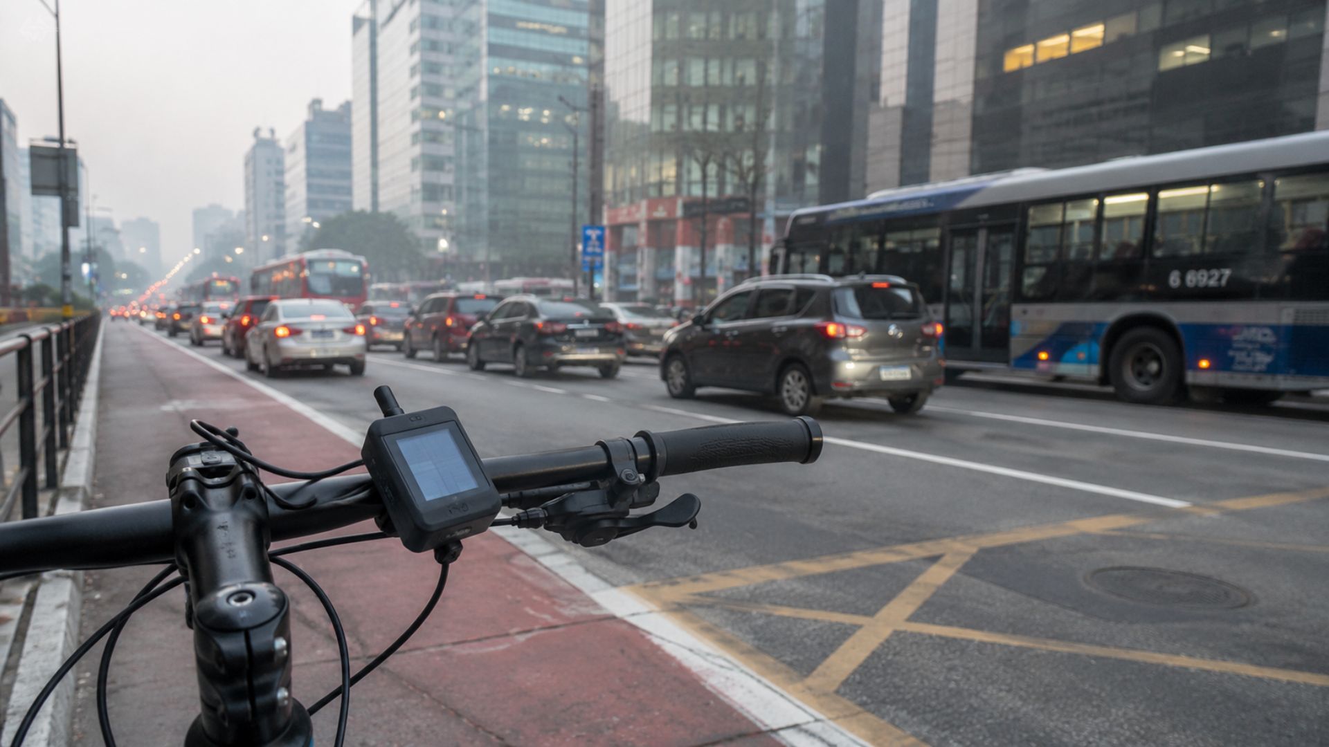 Um sensor de baixo custo no guidão de ciclistas mediu a poluição do ar em rotas de São Paulo: pesquisa da USP mostra que a rota muda o quanto você respira.
