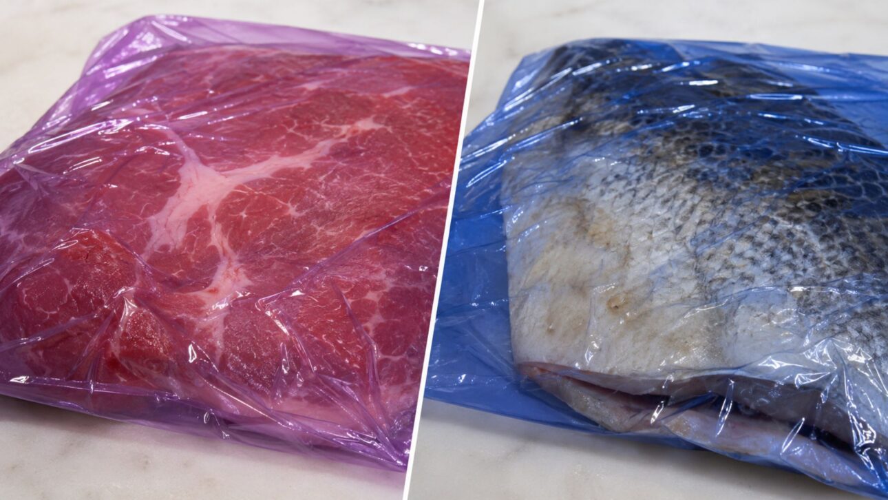 At USP, a packaging that changes color: cassava starch and grape skin anthocyanin change from purple to blue when meat or fish spoil.