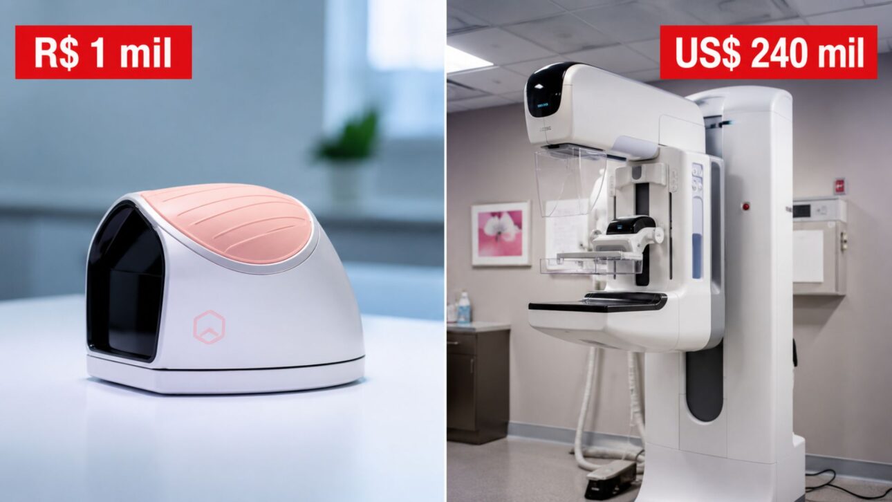 Poli-USP and IFSP create an affordable breast cancer exam: microwaves instead of radiation, ~R$ 1,000 and effective in dense breasts, where mammography fails.
