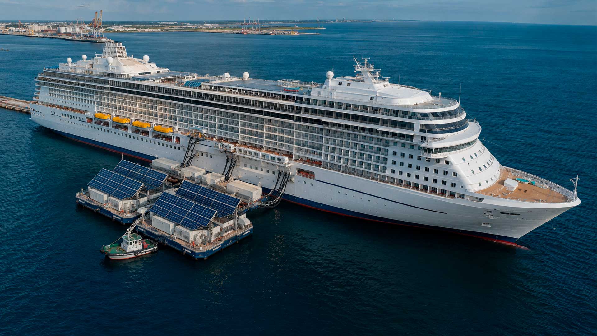 Plataforma flutuante movida a hidrogênio é validada no Reino Unido para fornecer energia limpa a navios atracados e reduzir emissões nos portos