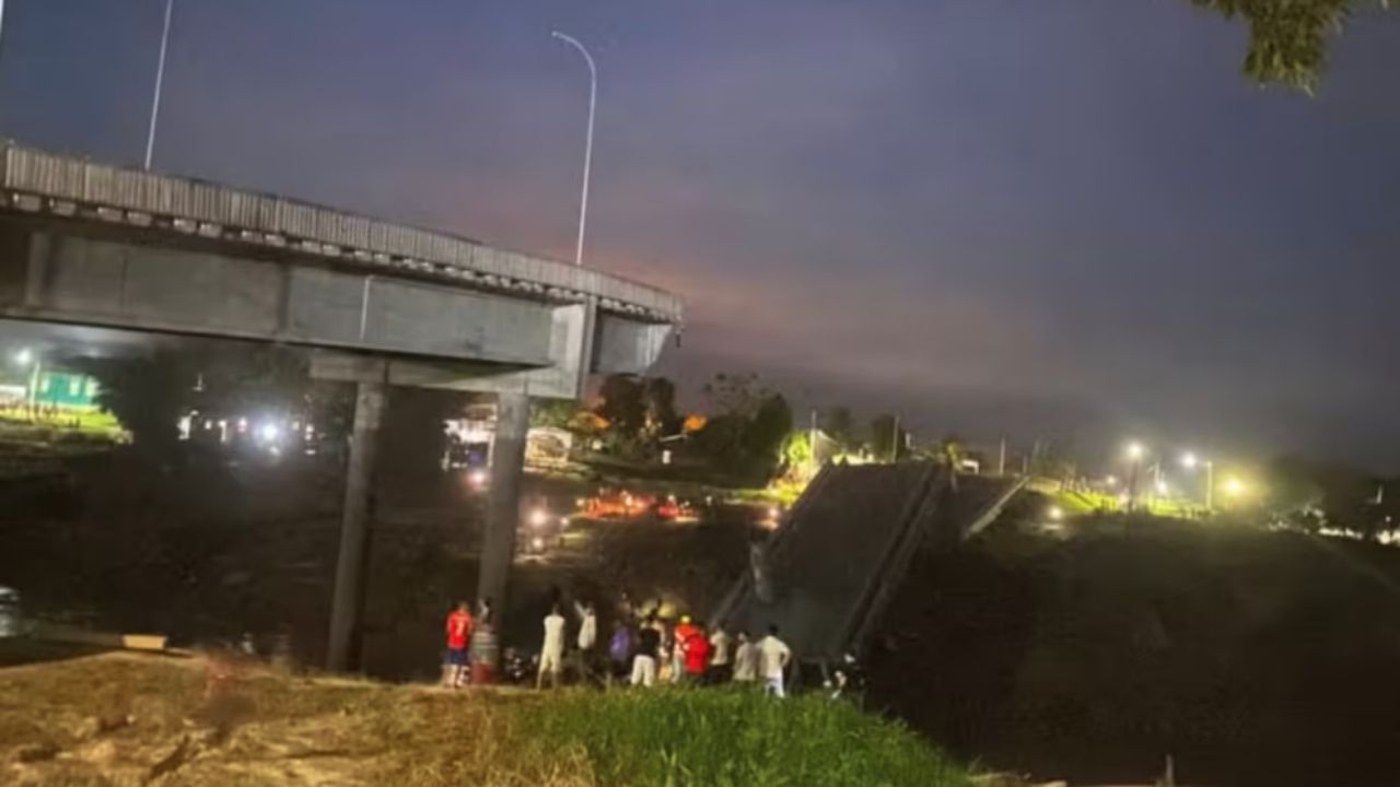 Ponte em Sena Madureira tem desabamento no Acre, 4 feridos e rachaduras sob cobrança.