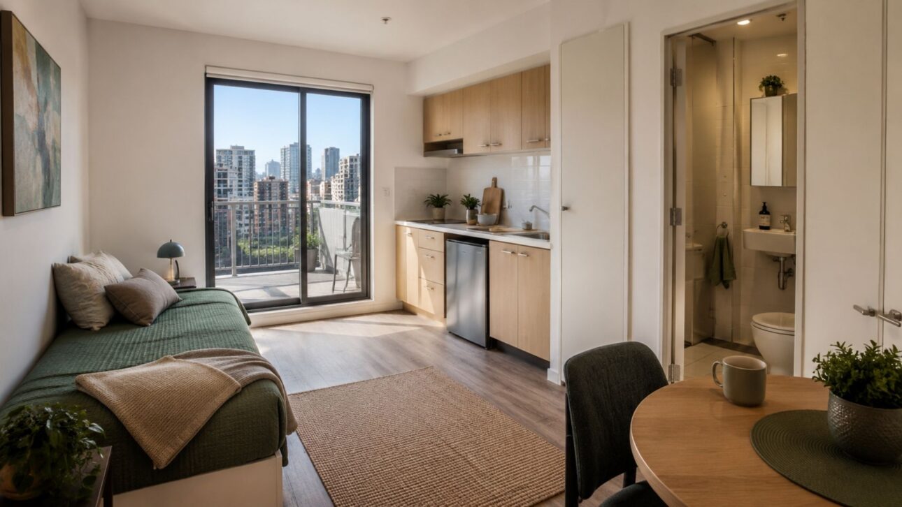 Em Perth, na Austrália, um prédio de 17 andares com 112 apartamentos virou moradia e habitação social para a população de rua, com apoio no local 24 horas.