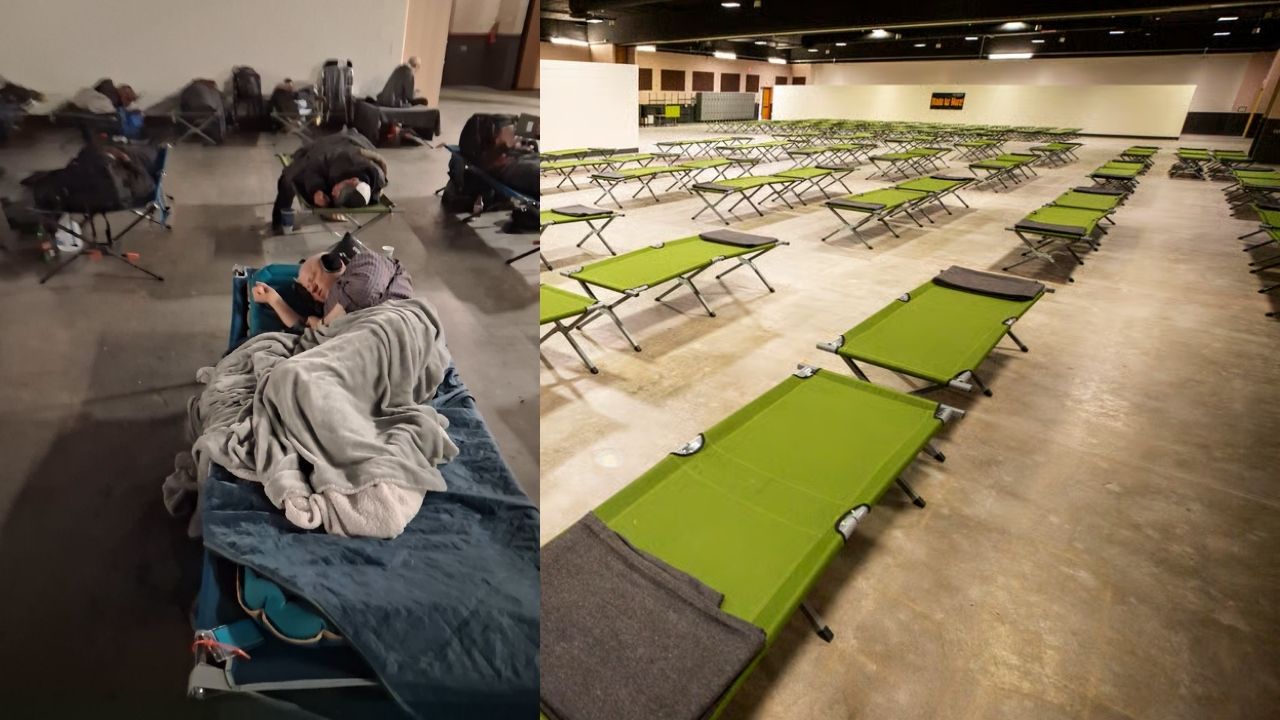 Prefeito de Aurora dorme em abrigo com moradores de rua e expõe falta de moradia, política pública e críticas no Colorado.