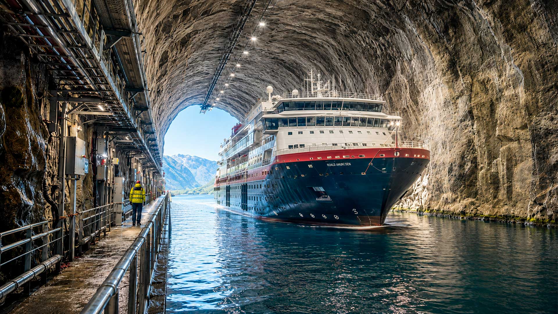 Primeiro túnel marítimo para navios avança na Noruega e promete abrir passagem dentro de uma montanha para evitar um dos mares mais perigosos da Europa