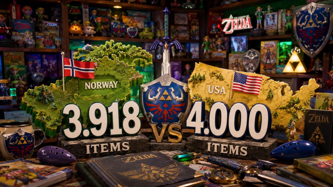 Anne Martha Harnes retomou do americano o recorde do Guinness com a maior coleção de Zelda: 4 mil itens do videogame da Nintendo, cerca de R$ 500 mil.