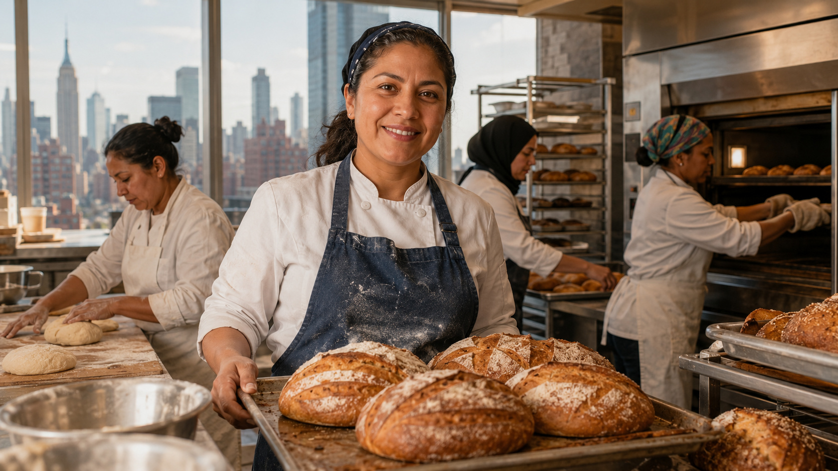 Programa de panificação profissional prepara migrantes com autorização de trabalho para empregos na indústria de alimentos