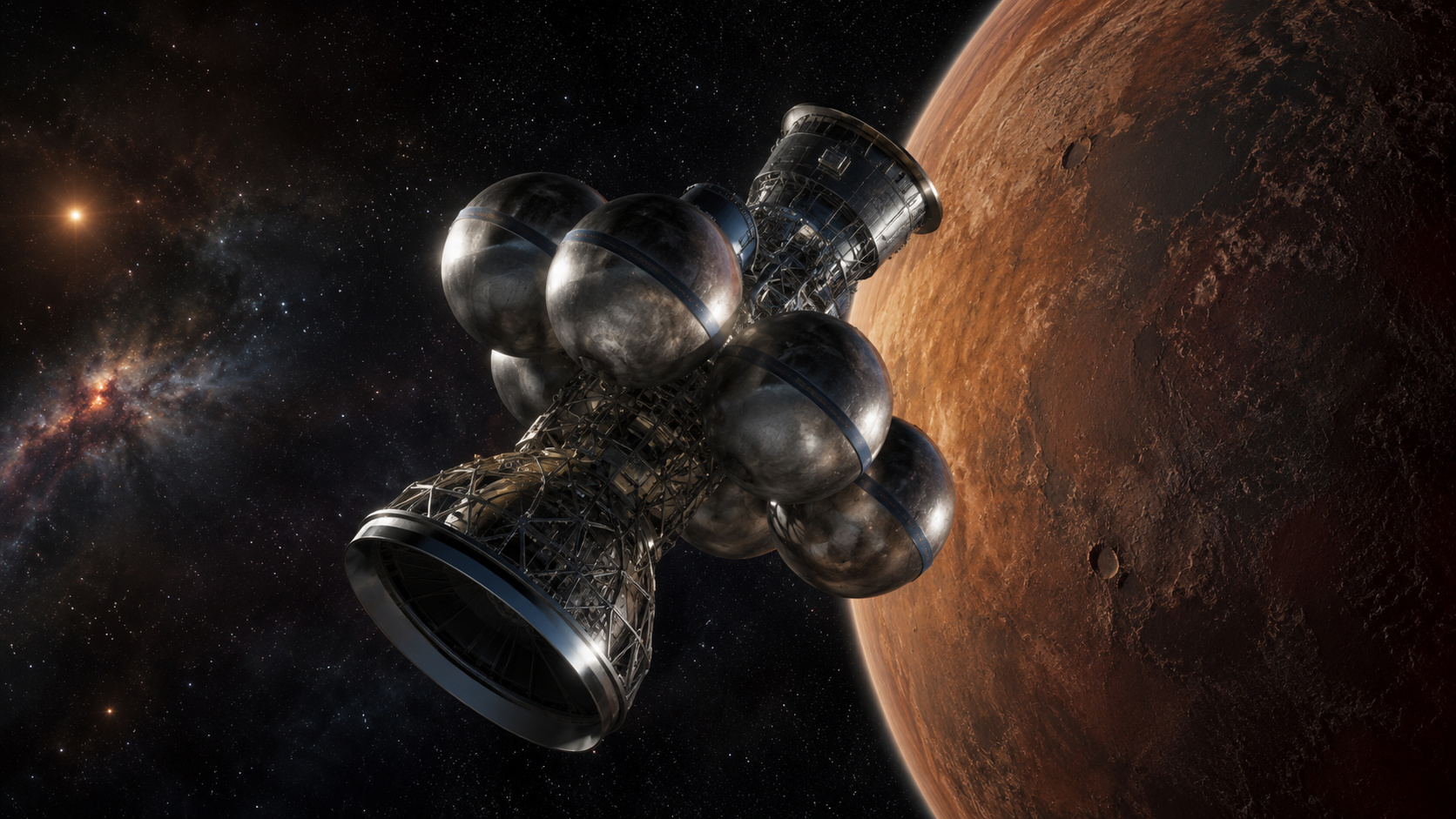 Project Daedalus foi um estudo da British Interplanetary Society para uma sonda interestelar de 190 metros movida por fusão nuclear.
