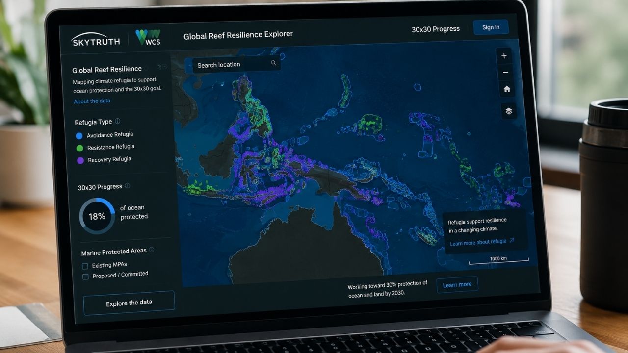 Coral reefs resist climate change, ocean warming, and become living banks in protected areas.