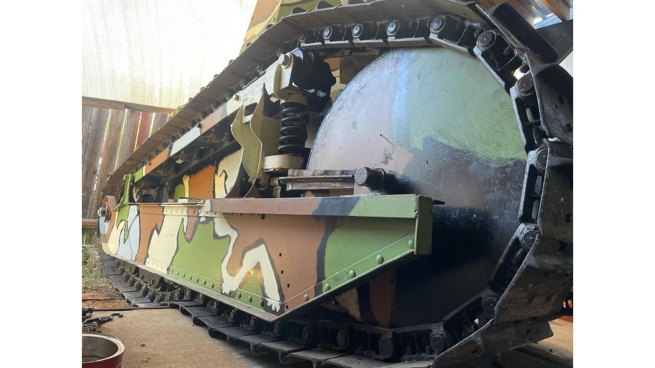 World War I tank uses Jeep engine, tractor tracks and only runs on private property in California.