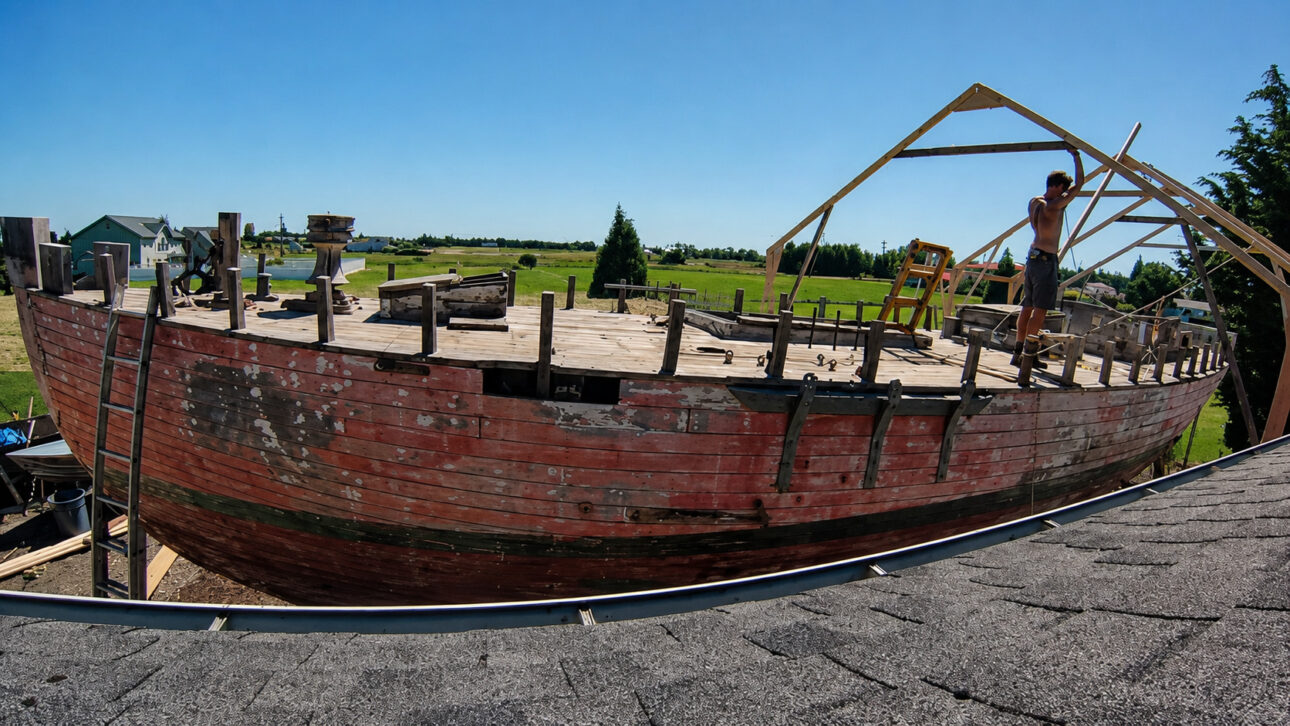 Sailboat restoration redid hull, deck, masts, and interior spaces