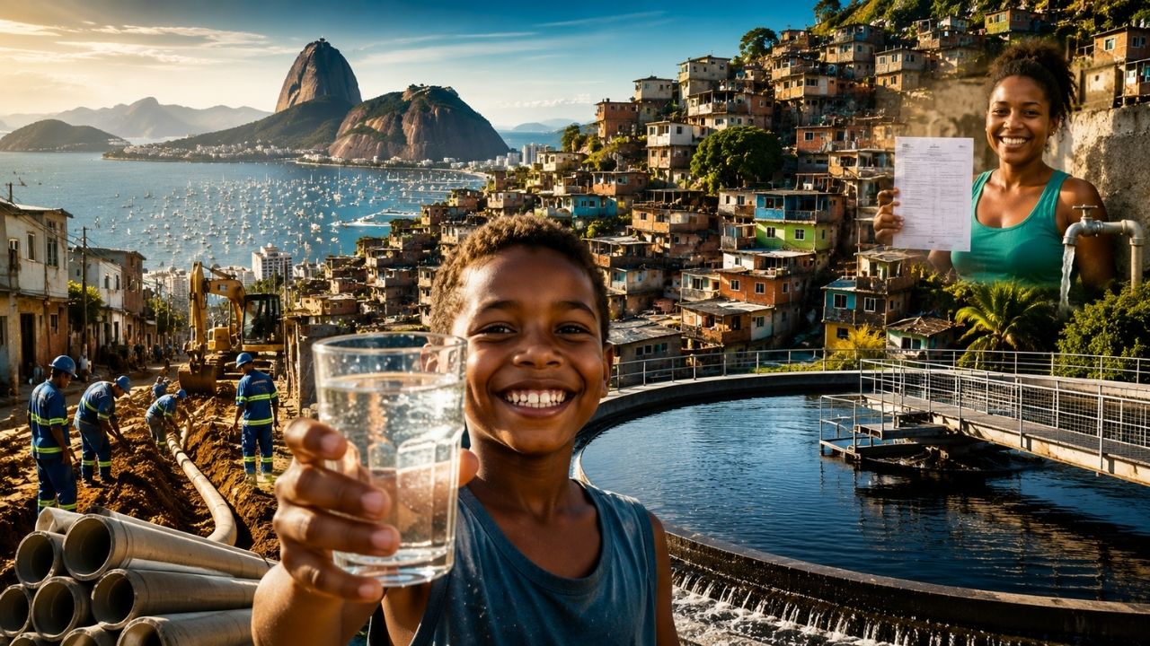 Rio de Janeiro recebe mais de R$ 5,5 bilhões em saneamento, inclui quase 1 milhão de moradores de comunidades na base formal de clientes e leva água, esgoto e comprovante de residência (2)