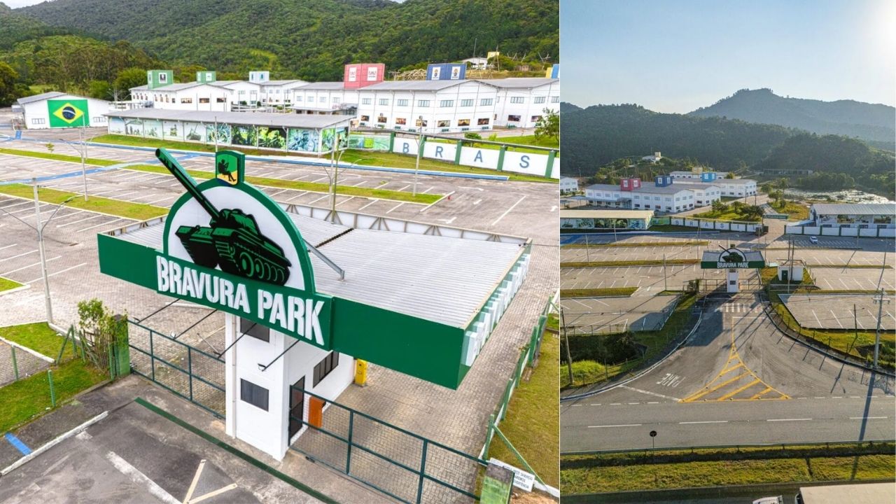 Military theme park Bravura Park in Tijucas, Santa Catarina, along the BR-101, will have a collection and immersive rides.