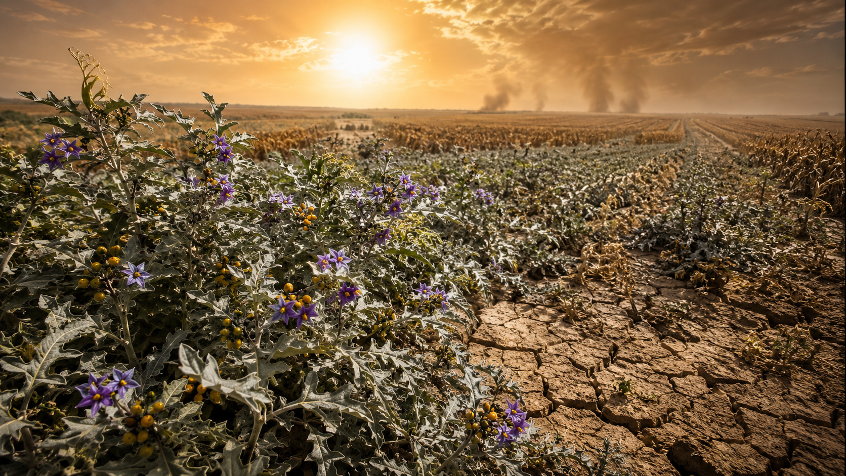 Silverleaf Nightshade avança com mudanças climáticas e transporte humano, amplia áreas de risco no mundo e preocupa agricultura, biodiversidade e gestão ambiental.