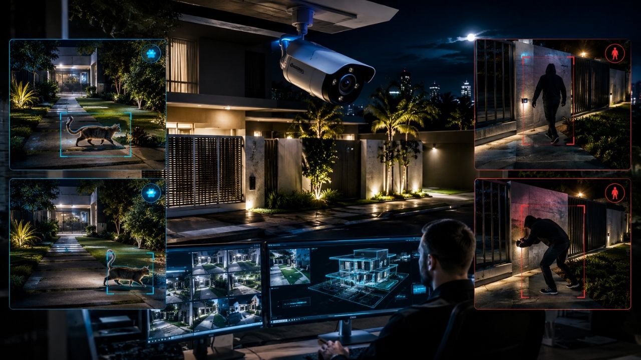 Segurança com IA do Khronos Detect IA usa inteligência artificial contra falsos alarmes no monitoramento.