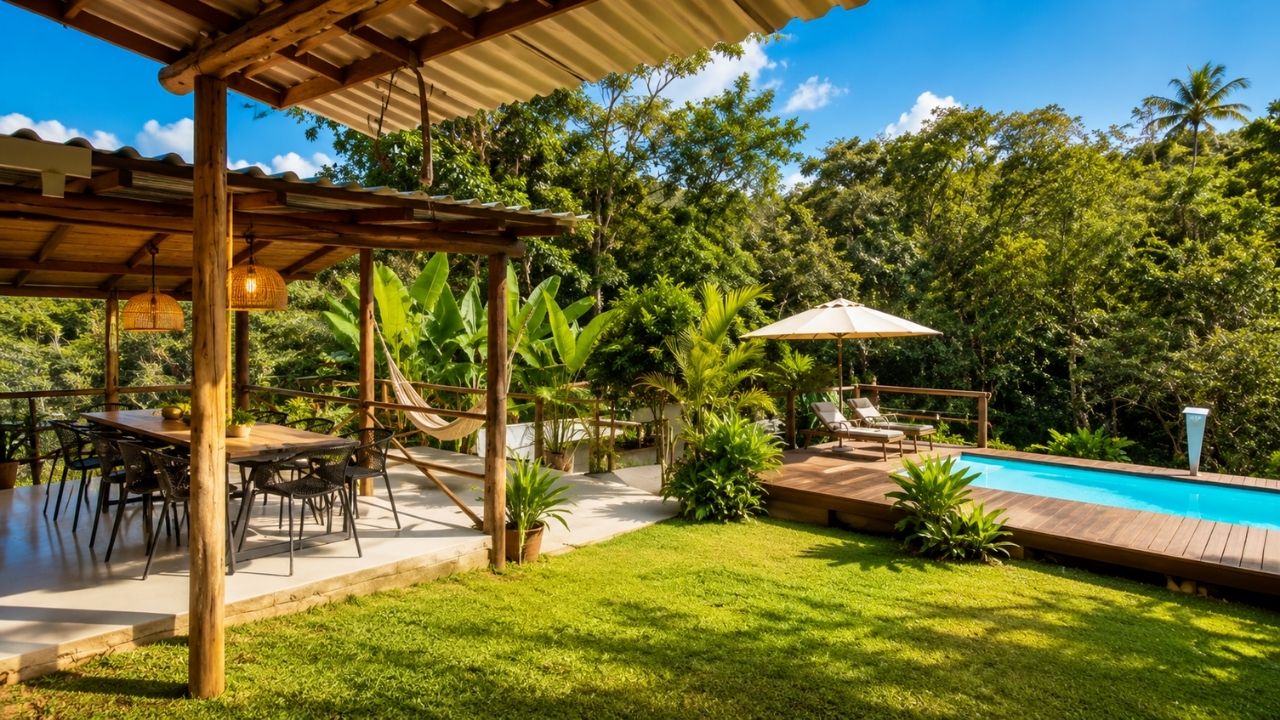 Sítio que era só para descanso da família virou fonte de renda no Airbnb, recebe até 9 pessoas, cobra R$ 1.400 por fim de semana e mostra como piscina, grama, faxina e manutenção podem (3)