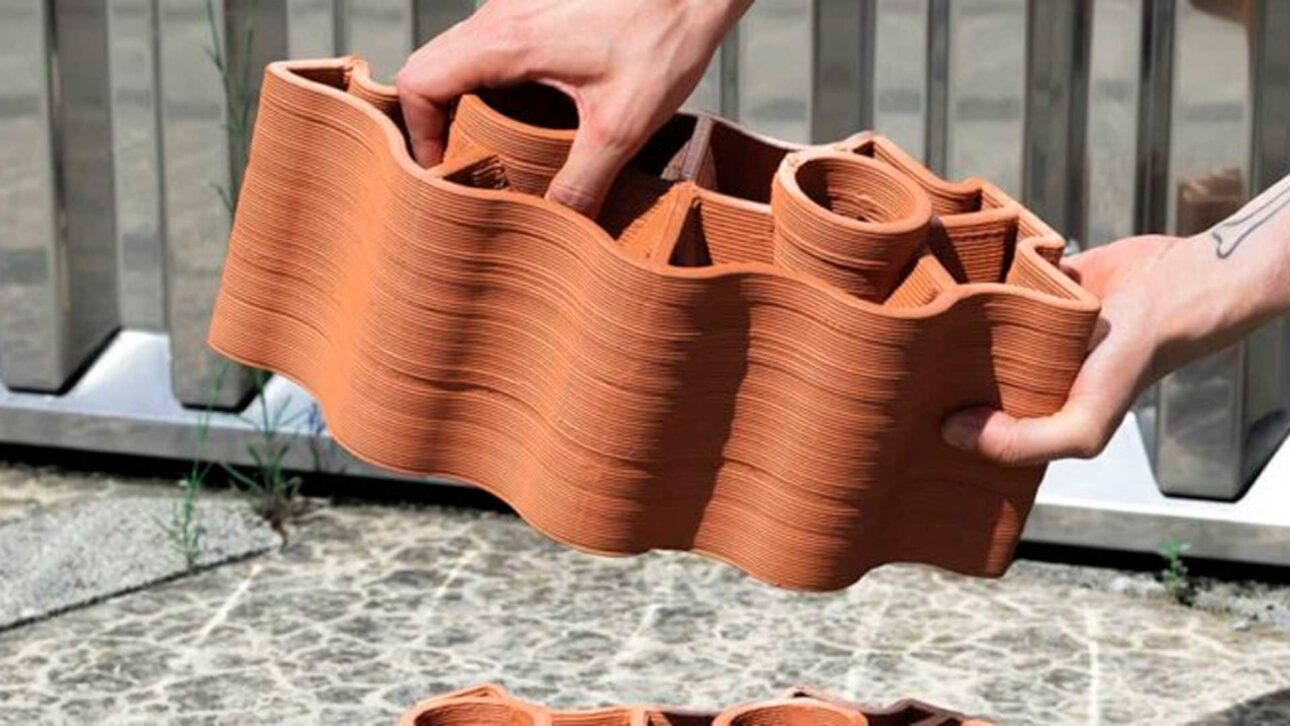 Giant terracotta brick created by young inventors promises to help cool urban areas with water and solar energy