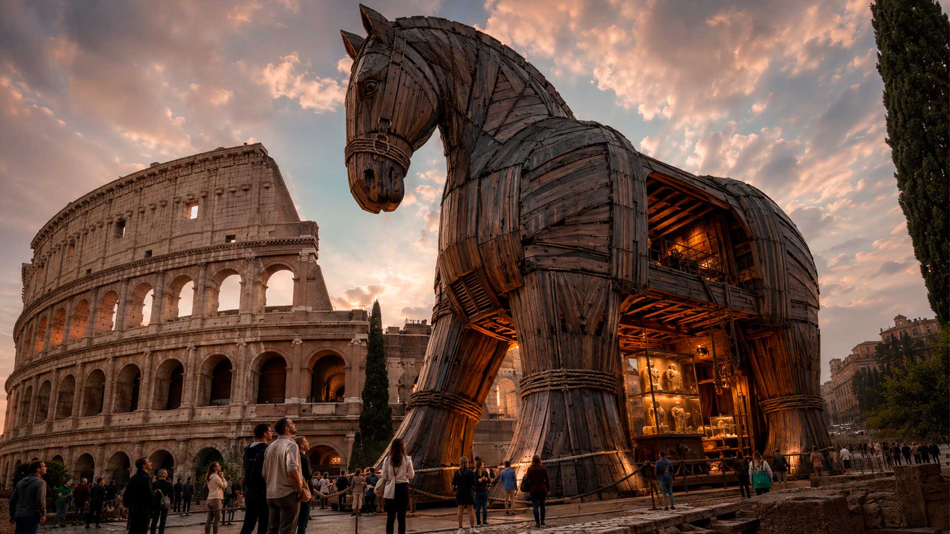 Turquia envia 221 artefatos de Troia a Roma para exposição no Coliseu com réplica monumental do cavalo e peças de 19 museus