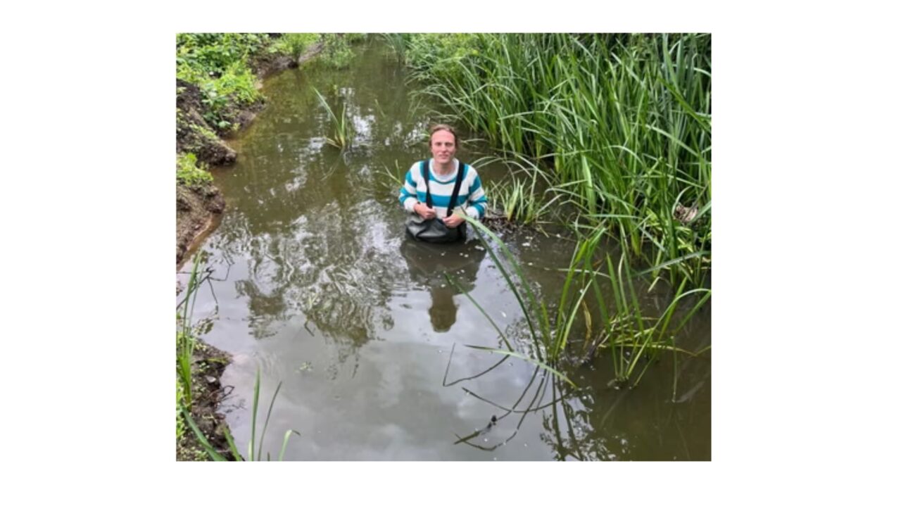 Paul Powlesland at the Alders Brook tributary after the cleanup in February. Photograph: River Roding Trust