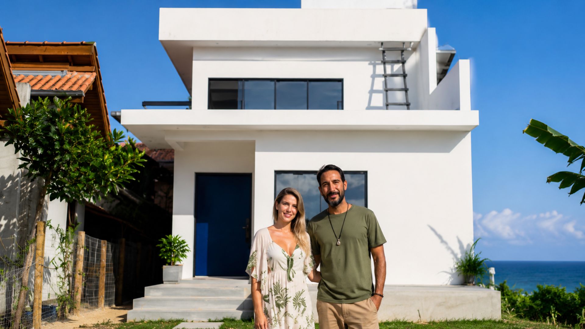 Um casal viralizou ao mostrar a casa de isopor na Praia do Rosa, em SC, com paredes de EPS e concreto e bom isolamento térmico e acústico.