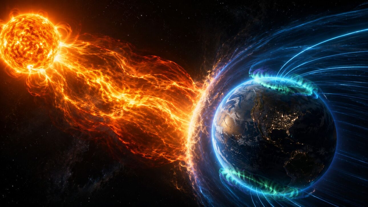 Uma ejeção de massa coronal do tipo canibal, formada pela fusão de duas ...